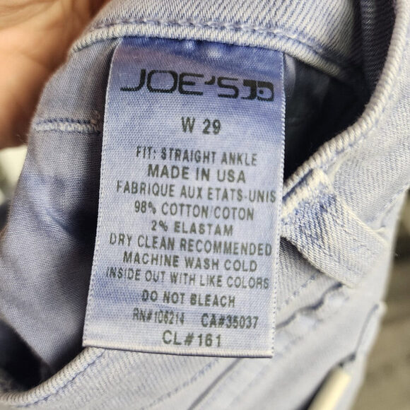 Joe's Light Blue Straight Leg Cropped Jeans Size 29 - Picture 9 of 10